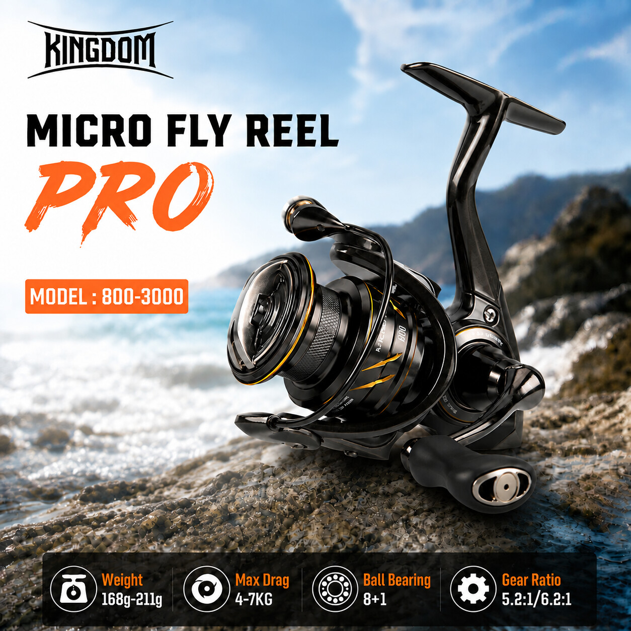 Abu Garcia Reel Revo - Рыболовная спиннинговая катушка Kingdom Micro Fly